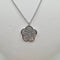 Collier Collier fleur en or blanc 18 carats et diamants naturels 58 Facettes