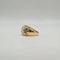 Bague 57 Bague bombée en or jaune 18 carats sertie de diamants anciens 58 Facettes
