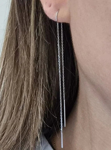 Boucles d'oreilles Boucle d'oreille unique en or blanc 18 carats 58 Facettes