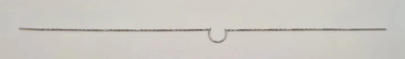 Boucles d'oreilles Boucle d'oreille unique en or blanc 18 carats 58 Facettes