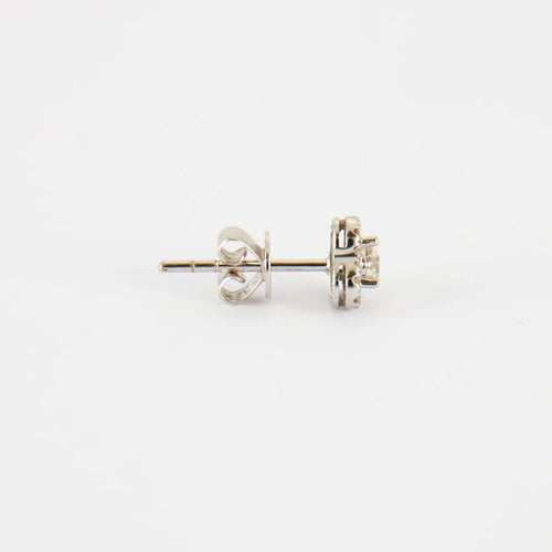 Boucles d'oreilles Boucles d'oreilles cœurs en or blanc et diamants 58 Facettes