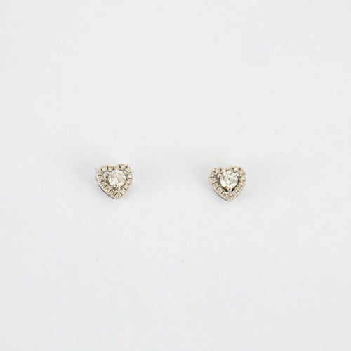 Boucles d'oreilles Boucles d'oreilles cœurs en or blanc et diamants 58 Facettes