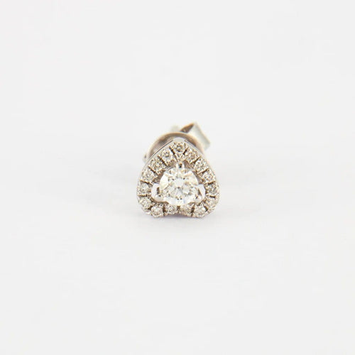 Boucles d'oreilles Boucles d'oreilles cœurs en or blanc et diamants 58 Facettes