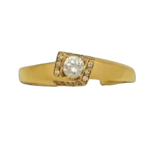 Bague 67 Bague en or jaune et diamants 58 Facettes