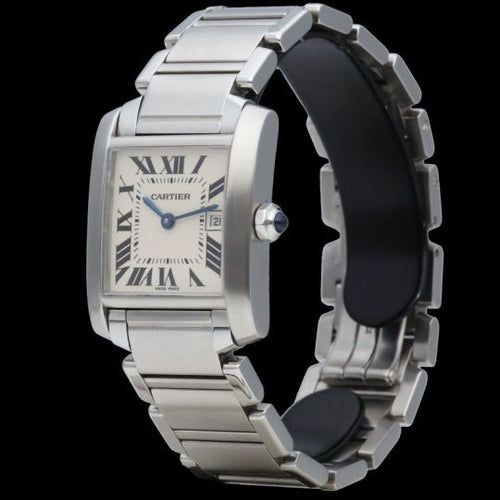 Montre Cartier Tank Française - Montre femme en acier, quartz 58 Facettes MT45317