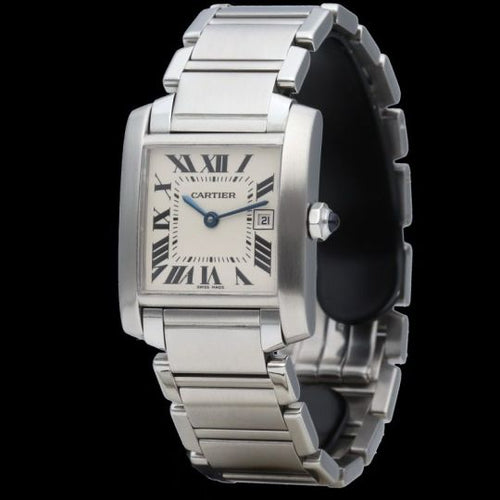 Montre Cartier Tank Française - Montre femme en acier, quartz 58 Facettes MT45317