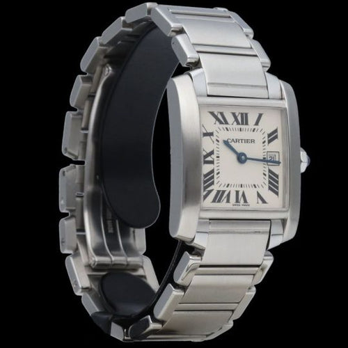 Montre Cartier Tank Française - Montre femme en acier, quartz 58 Facettes MT45317
