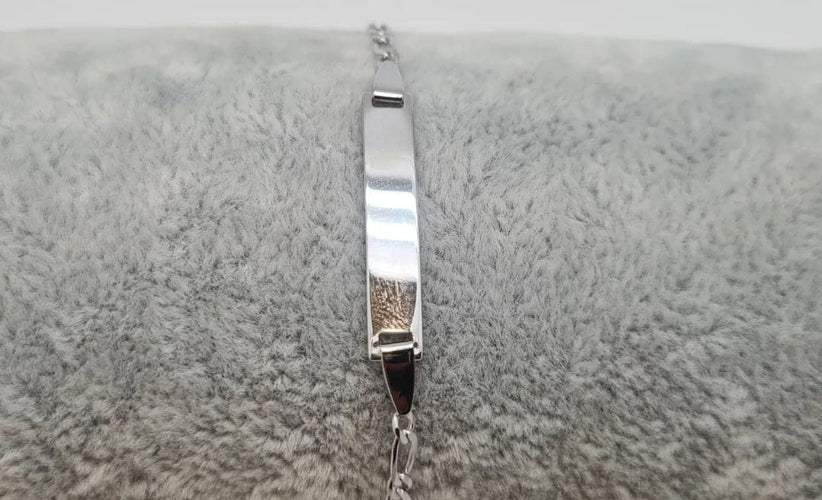 Bracelet Gourmette en or blanc 18 carats 58 Facettes