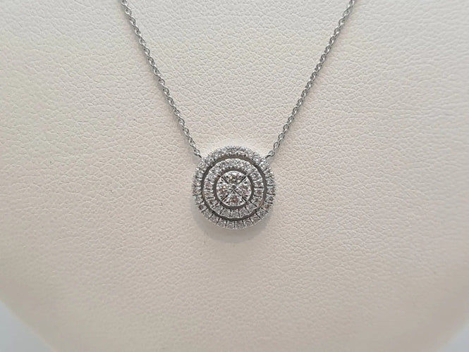 Collier Collier en or blanc 18 carats et diamants 58 Facettes