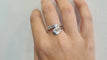 Bague 55 Bague en or blanc 18 carats 58 Facettes