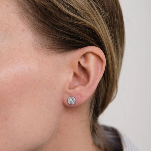 Boucles d'oreilles Boucles d'oreilles en or blanc et diamants 58 Facettes