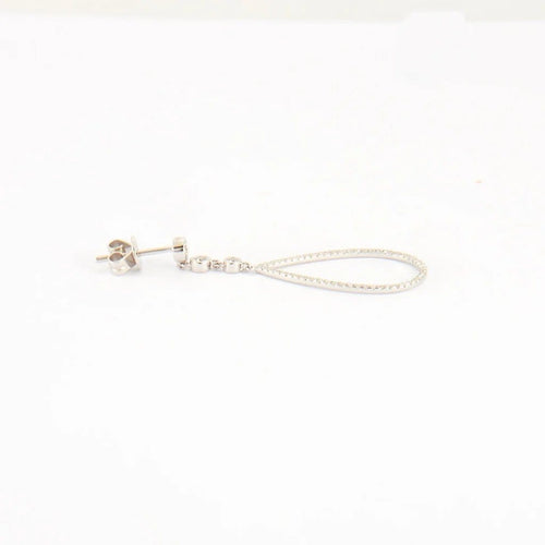 Boucles d'oreilles Boucles d'oreilles en or blanc et diamants 58 Facettes
