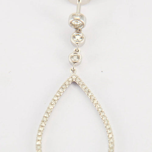 Boucles d'oreilles Boucles d'oreilles en or blanc et diamants 58 Facettes
