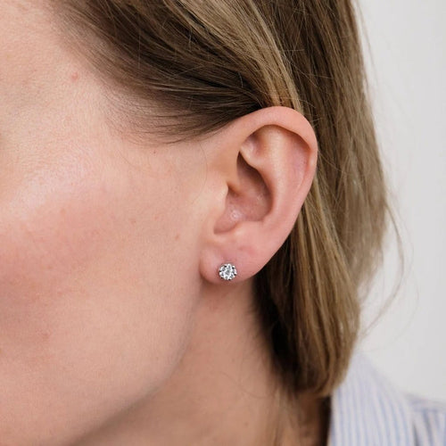 Boucles d'oreilles Boucles d'oreilles en or blanc et diamants 58 Facettes