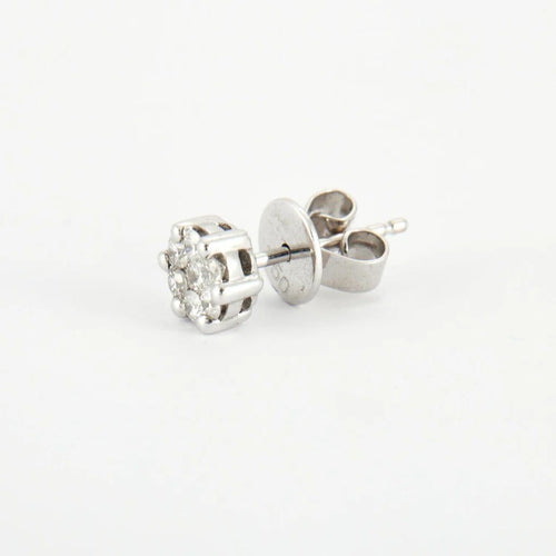 Boucles d'oreilles Boucles d'oreilles en or blanc et diamants 58 Facettes