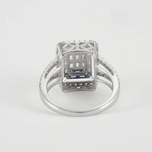 Bague 57 Bague en or blanc 18 carats et diamants 58 Facettes