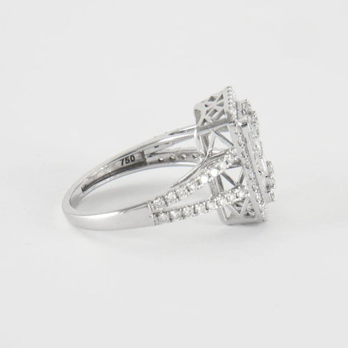 Bague 57 Bague en or blanc 18 carats et diamants 58 Facettes