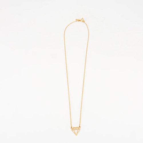 Collier Collier motif diamant en or jaune 58 Facettes