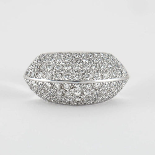 Bague 53 Bague en or blanc 18 carats et diamants 58 Facettes