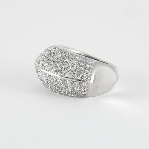 Bague 53 Bague en or blanc 18 carats et diamants 58 Facettes