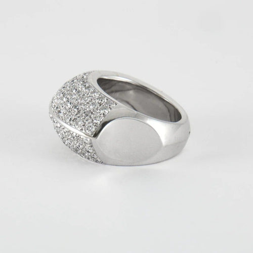 Bague 53 Bague en or blanc 18 carats et diamants 58 Facettes
