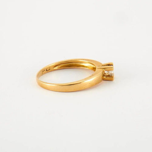Bague 52 Bague en or jaune 18 ct et diamants 58 Facettes