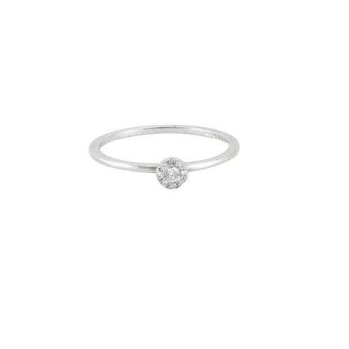 Bague 54.5 Bague en or blanc 18 ct et diamants 58 Facettes