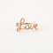 Bague 52 LOVE - Bague en or rose 18 ct et diamants 58 Facettes