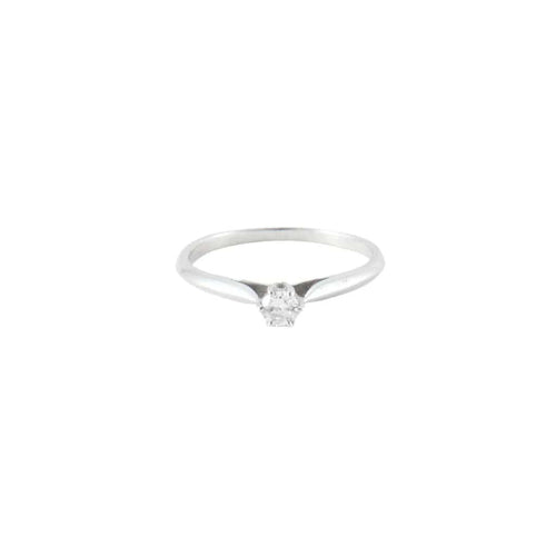 Bague 49 Bague en or blanc 18 ct et diamants 58 Facettes