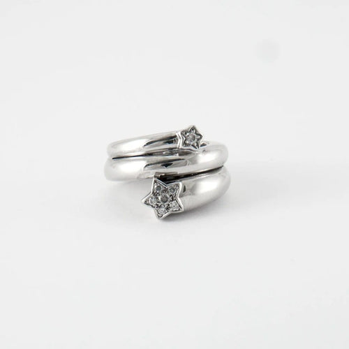 Bague 53 Bague en or blanc 18 ct sertie de diamants naturels 58 Facettes