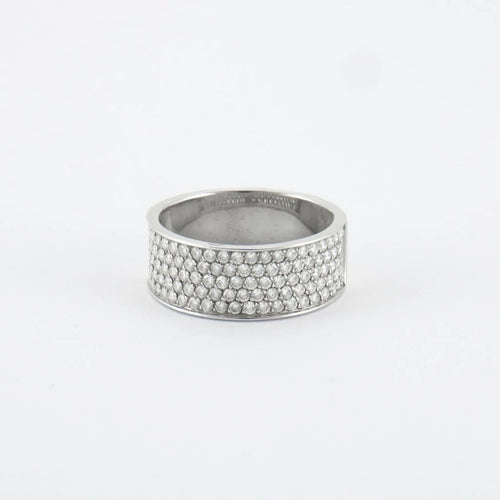 Bague 63 Bague en or blanc 18 ct et diamants 58 Facettes