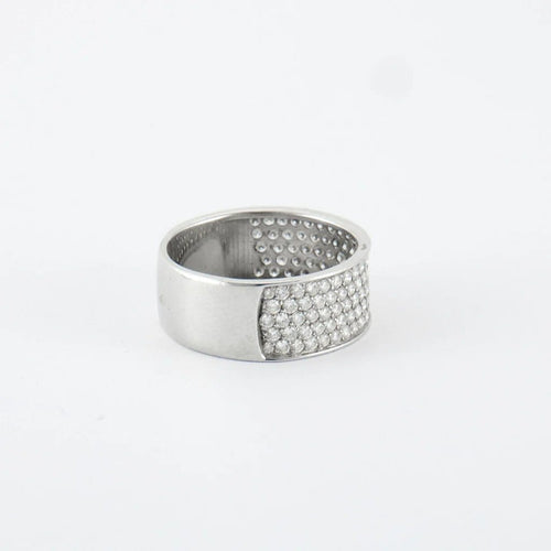Bague 63 Bague en or blanc 18 ct et diamants 58 Facettes
