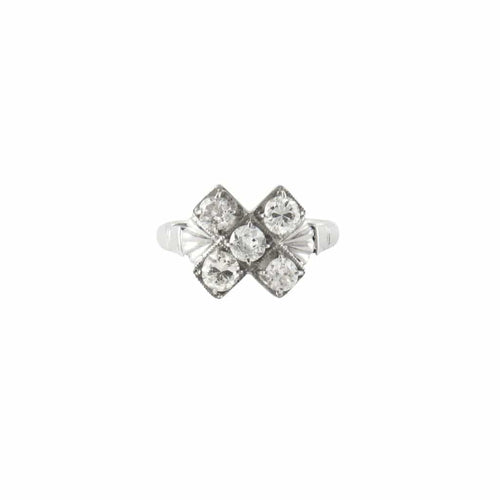 Bague 52 Bague en or blanc 18 ct et diamants 58 Facettes