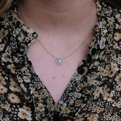 Collier Collier en or blanc 18 ct et diamants 58 Facettes