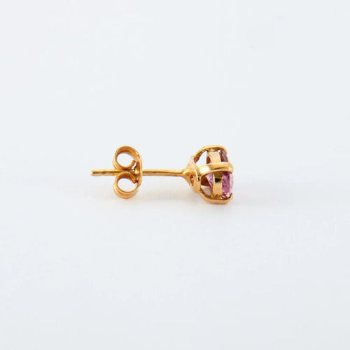 Boucles d'oreilles Boucles d'oreilles en or jaune & saphir rose 58 Facettes