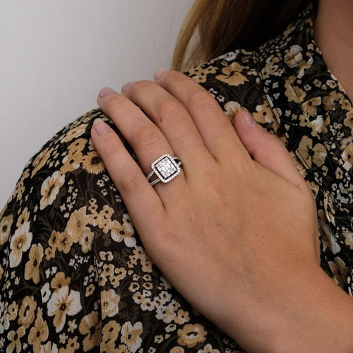 Bague Bague en Or blanc & diamants 58 Facettes