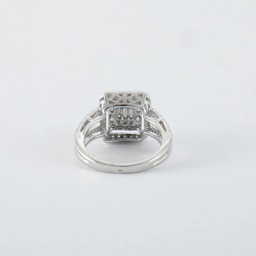 Bague Bague en Or blanc & diamants 58 Facettes