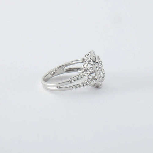 Bague Bague en Or blanc & diamants 58 Facettes