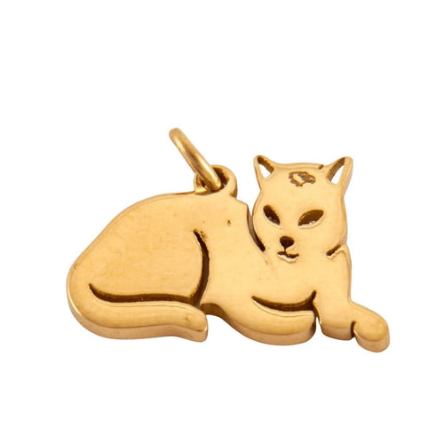 Pendentif Pendentif chat en or jaune 18 ct 58 Facettes