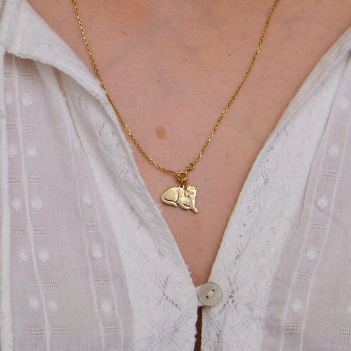 Pendentif Pendentif chat en or jaune 18 ct 58 Facettes