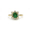 Bague 54 Bague marguerite en or jaune avec émeraude et diamants 58 Facettes 260027R