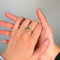 Bague 54 Bague marguerite en or jaune avec émeraude et diamants 58 Facettes 260027R