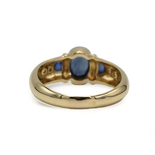 Bague 56 Bague en or jaune 750‰ sertie de saphirs et diamants 58 Facettes 260030R