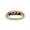 Bague 54 Bague jarretière victorienne en or jaune, saphir synthétique et diamants 58 Facettes 260029R