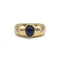 Bague 54.5 Bague jonc en or jaune 750 avec saphir et diamants 58 Facettes 260018R