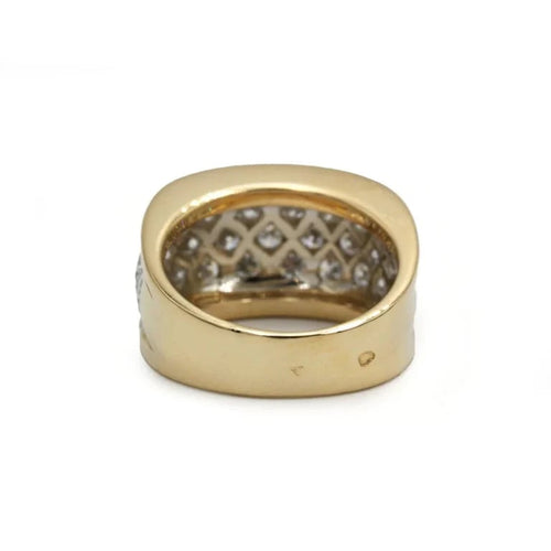 Bague 50 Bague bandeau en or bicolore 750 et diamants 58 Facettes 260013R