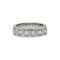 Bague 54 Demi-alliance - Bague en or blanc 750‰ et diamants 58 Facettes 250472R