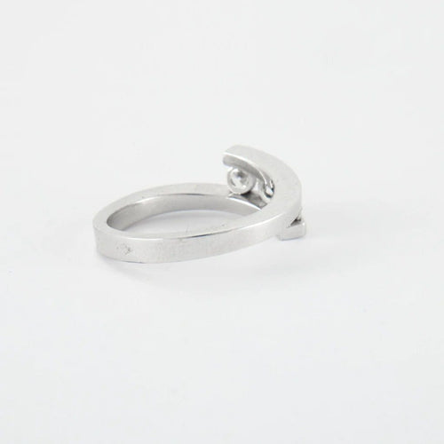 Bague 54 Bague trilogie en or blanc et diamants 58 Facettes