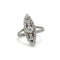 Bague 63 Bague marquise en or blanc 750‰ et diamants 58 Facettes 250074SP