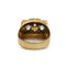 Bague 59 Bague tank en or jaune, platine et diamants 58 Facettes 250077SP